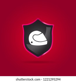 Motorcyclist helmet icon