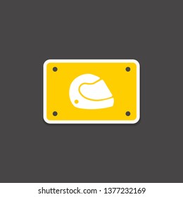 Motorcyclist helmet icon