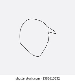 motorcyclist helmet icon sign signifier vector