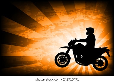 motociclista de fondo abstracto