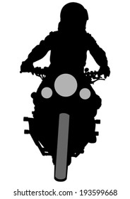 Motorcyclist performed extreme stunts on a white background