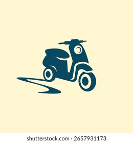 Logotipo moderno abstracto del Vector del motociclista