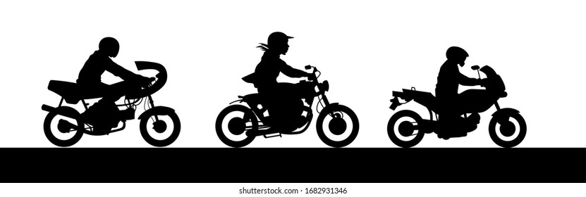 6,987 Man on motorcycle silhouette Stock Vectors, Images & Vector Art ...