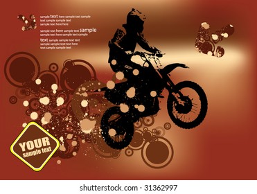 Motorcyle grunge vector