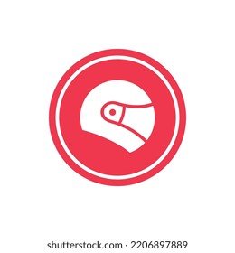 Motorcyle helmet logo icon template vector art