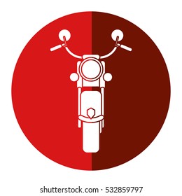 Motorcyle Speed Transport Steel Red Circle