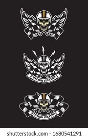 Motorcyles ride emblem logo template