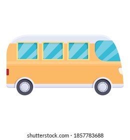 Motorhome bus icon. Cartoon of motorhome bus vector icon for web design isolated on white background