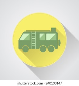 Motorhome Camper van vector icon. Flat design