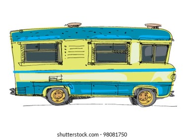 motorhome - cartoon