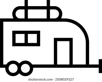 motorhome icon. Thin linear style design isolated on white background