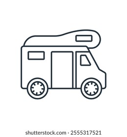 Motorhome icons symbol vector elements for infographic web