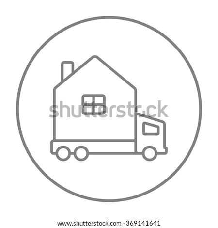Motorhome line icon.