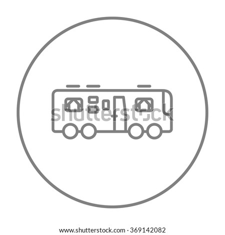 Motorhome line icon.
