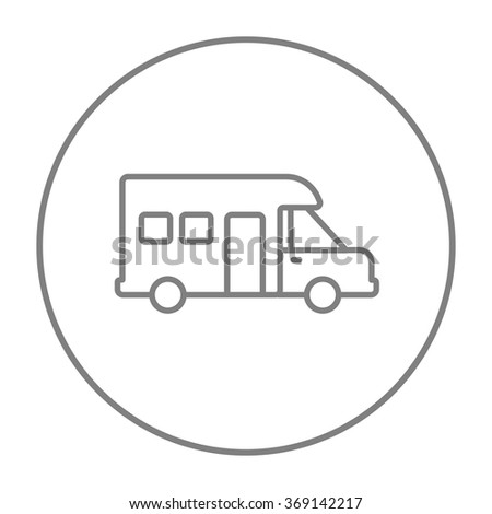 Motorhome line icon.