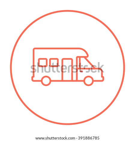 Motorhome line icon.