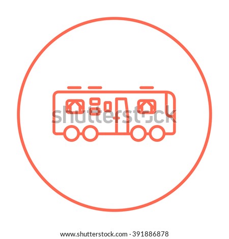 Motorhome line icon.