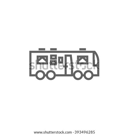 Motorhome line icon.