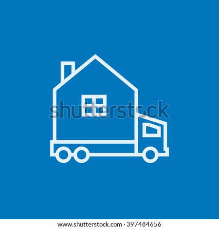 Motorhome line icon.