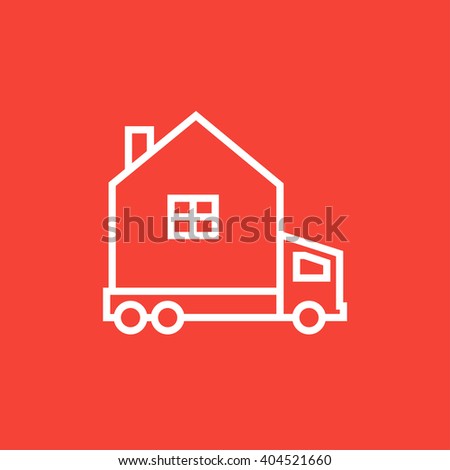 Motorhome line icon.