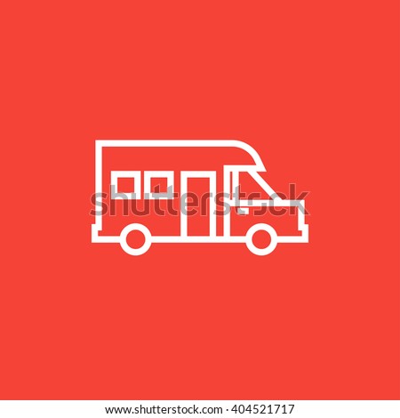 Motorhome line icon.