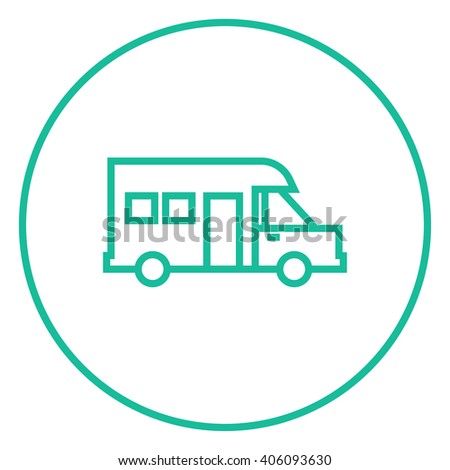 Motorhome line icon.