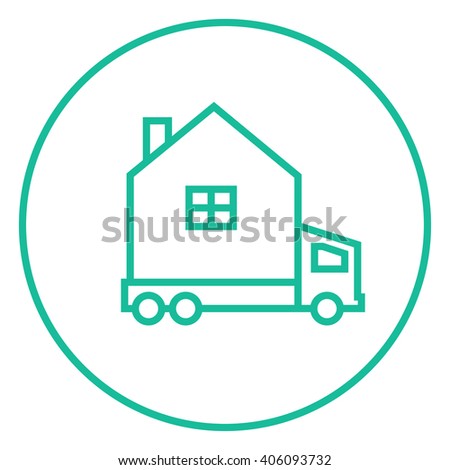 Motorhome line icon.