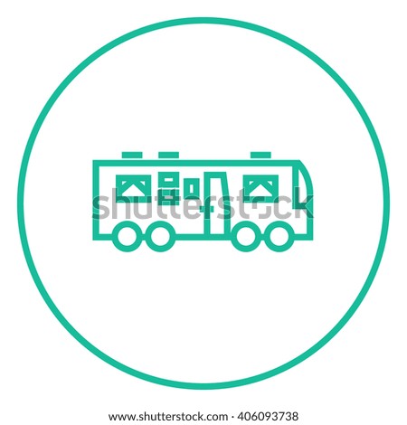 Motorhome line icon.