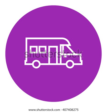 Motorhome line icon.