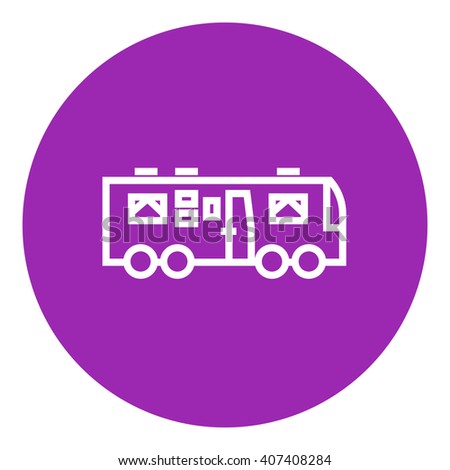 Motorhome line icon.
