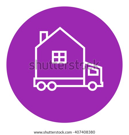 Motorhome line icon.
