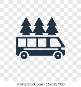 Motorhome vector icon isolated on transparent background, Motorhome transparency logo concept