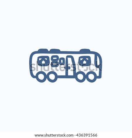 Motorhome vector sketch icon isolated on background. Hand drawn Motorhome icon. Motorhome sketch icon for infographic, website or app.