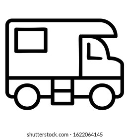 Motorhome Vehicle Design, Tourist Family Car Vector Icon Concept, 