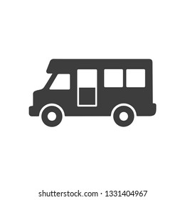 Motorhomes vector icon on white background