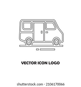 Motorhomes vector icon on white background
