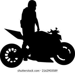 motorider in vector art style