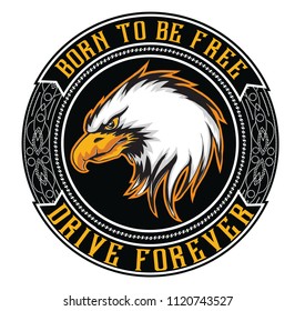 motorist style.American eagle logo design