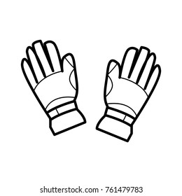 motorist's gloves icon outline