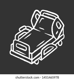 Motorized, Electric Hospital Bed Chalk Icon. Device For Physically Disabled People. Paraplegic Person Treatment. Inpatient Care, Rehabilitation Equipment. Isolated Vector Chalkboard Illustration