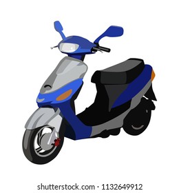 motorroller realistic vector illustration isolated no background