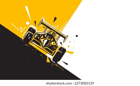 Premium Vector  Race ticket with sport car illustration with