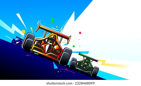 Motorsport car racing abstract background design. 