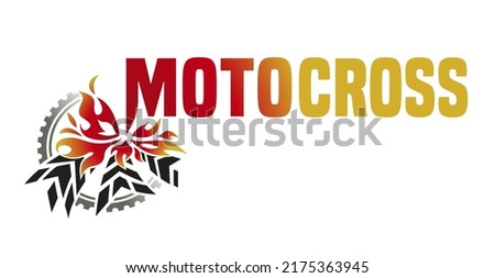 Motorsport event logotype. Extreme racing adventure. Modern style. Unique logo, sign, brand identity design. Vector illustration in red, yellow and black colors useful for advert, print, poster design