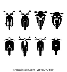 Motorsport front view collections. Vector image
