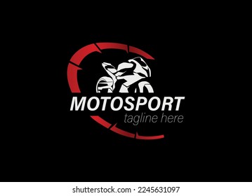 Plantilla de diseño de logotipo de motodeporte. Diseños de logotipos vectores