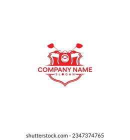 Motorsport logo template, Perfect logo for racing teams, motorbike dealers and motorcycle lovers