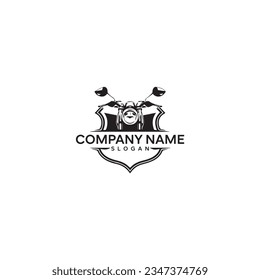 Motorsport logo template, Perfect logo for racing teams, motorbike dealers and motorcycle lovers