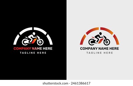 Motorsport logo template, Perfect logo for racing teams, motorbike, motorcycle community, motorcycle logo concept