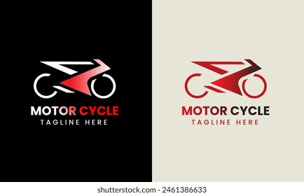 Motorsport logo template, Perfect logo for racing teams, motorbike, motorcycle community, motorcycle logo concept